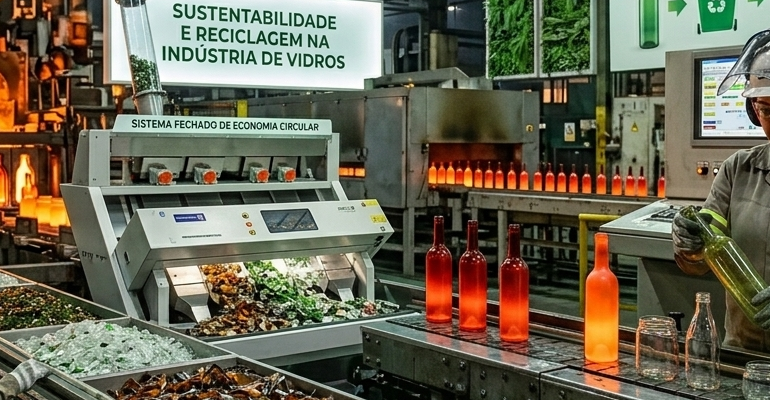 Capa do artigo Sustentabilidade e Reciclagem na Indústria de Vidros